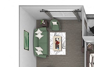 Hills of Valencia Apartments - B1 - 2 bedrooms and 2 bath - 3D Hills of Valencia Apartments - B1 - 2 bedrooms and 2 bath - 3D